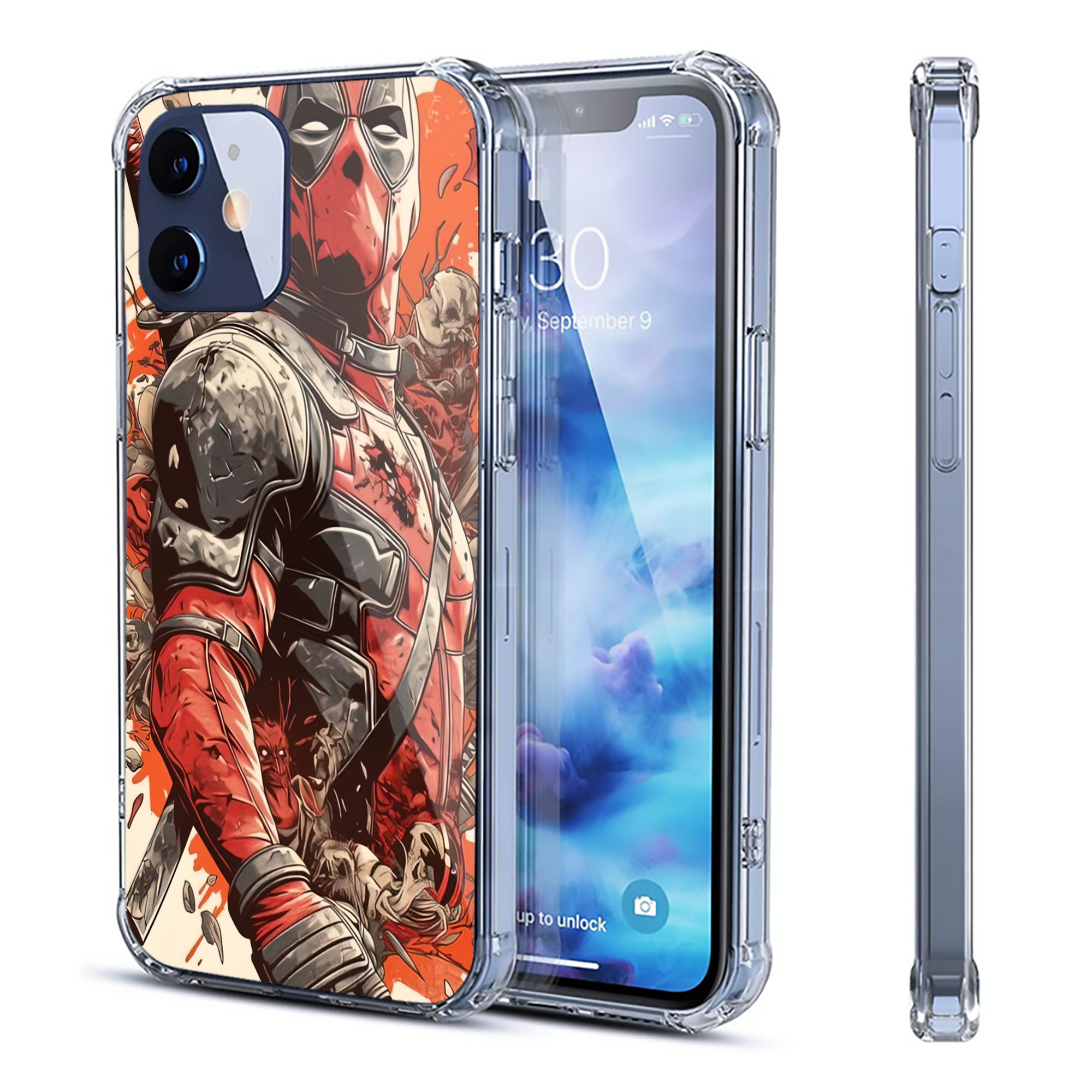 （画像用） Deadpool デッドプール 【iPhone 12シリーズ対応】透明スマホケース（クリアソフトケース）